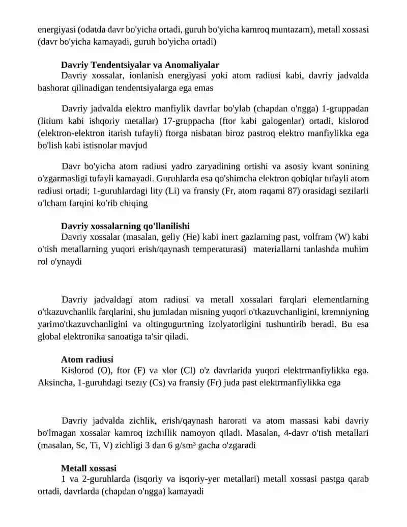 Elementlarning davriy va davriy bolmagan xossalari 3