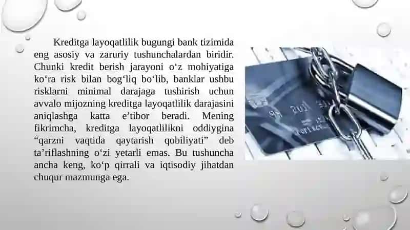 Kreditga layoqatlilikni aniqlash yo‘llarini tahlili 3