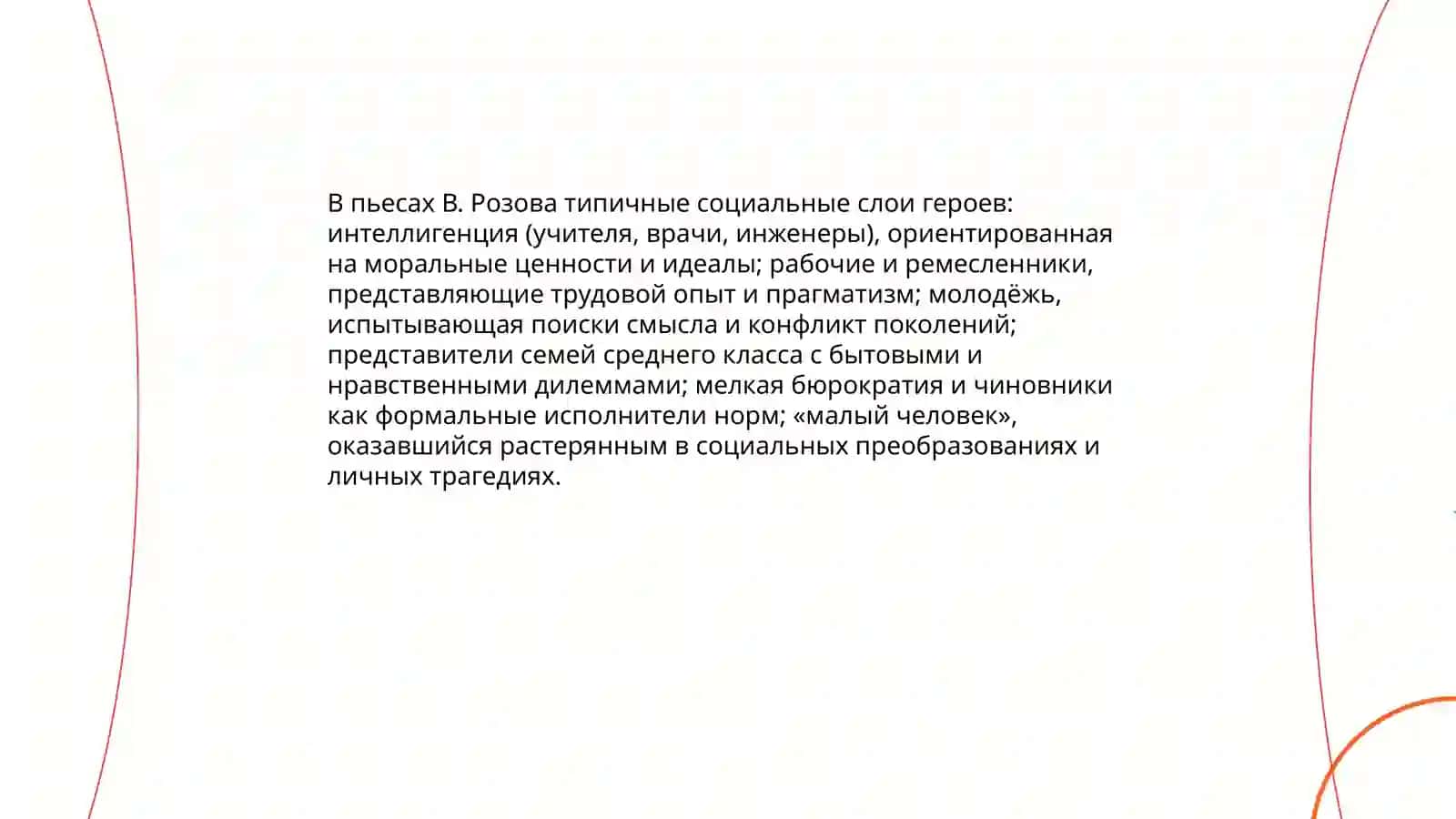 Типология героев пьес В. Розова 3