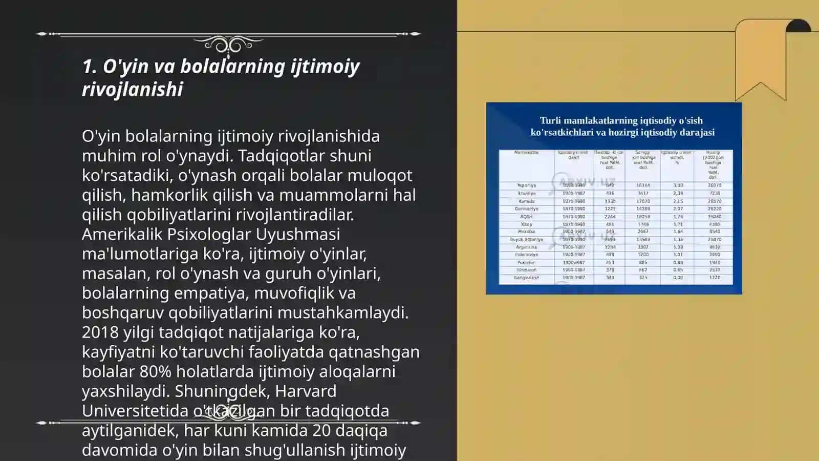 O'yin maktabgacha ta'lim yoshdagi bolalar faoliyatining asosiy turi sifatida 3