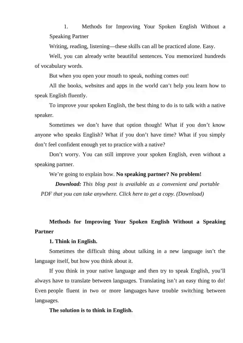Ways of Improving Speaking Competence of A1 Learners 3