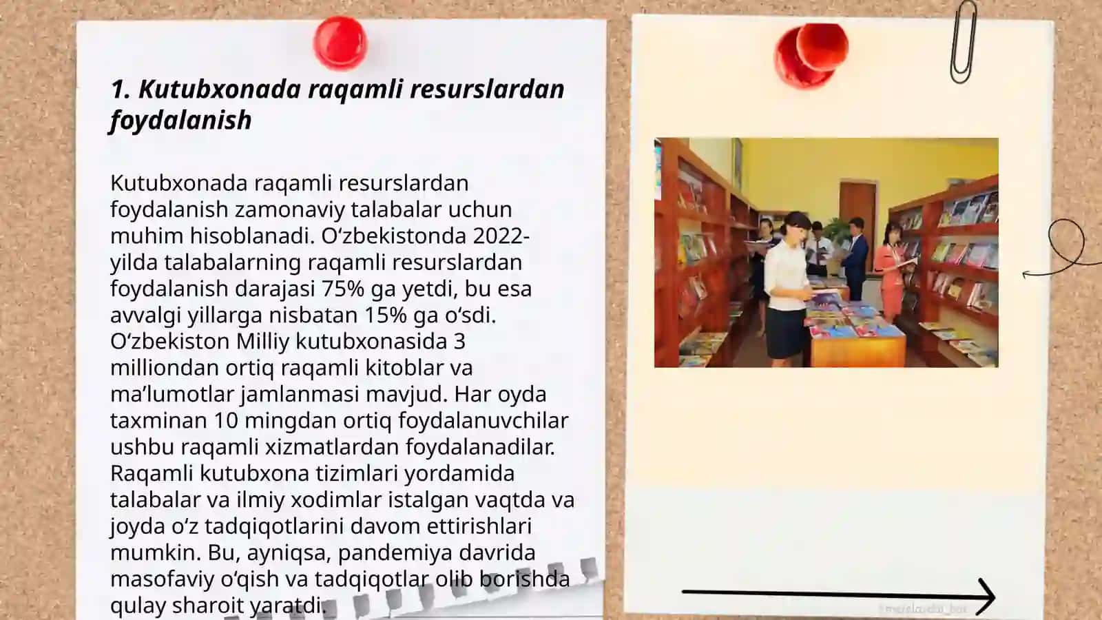 Kutubxona – axborot xizmatini nashr mahsulotlaridan tashqari amalga oshirish shakllari 3