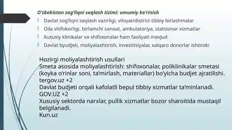 Tibbiy xizmatlarning narxlarini aniqlash uslublari va narxni shakllantirish mexanizmi 3