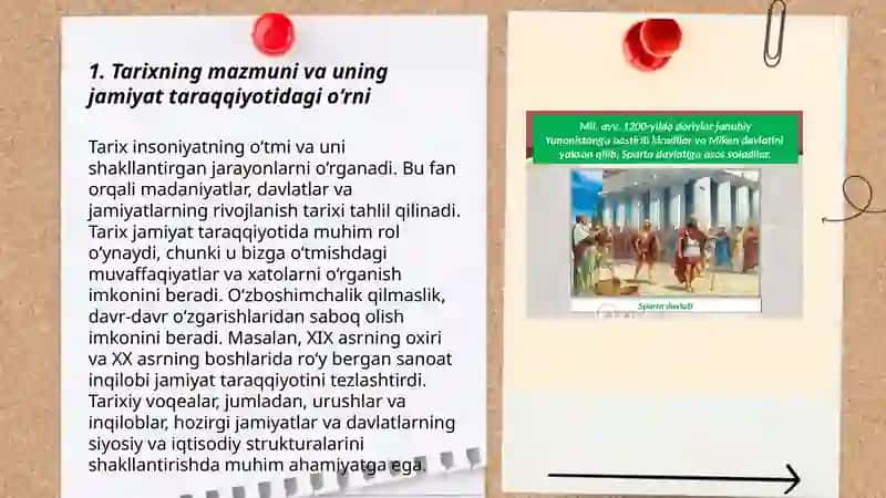 Jamiyat taraqqiyotida tarixning mazmuni, yo‘nalishlari va konsepsiyalari 3