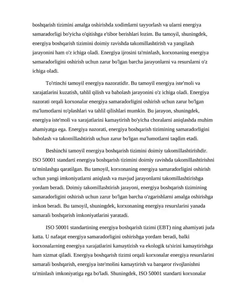 ISO 50001 standartini korxonada qo'lash afzalligi 3