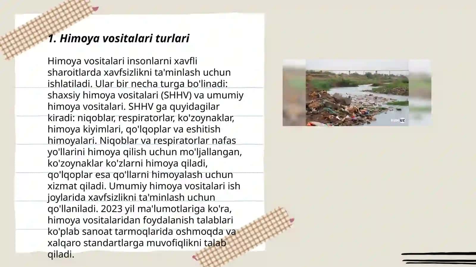 Himoya vositalari holatini nazorat qilish va ularning hisobini olib borish 3