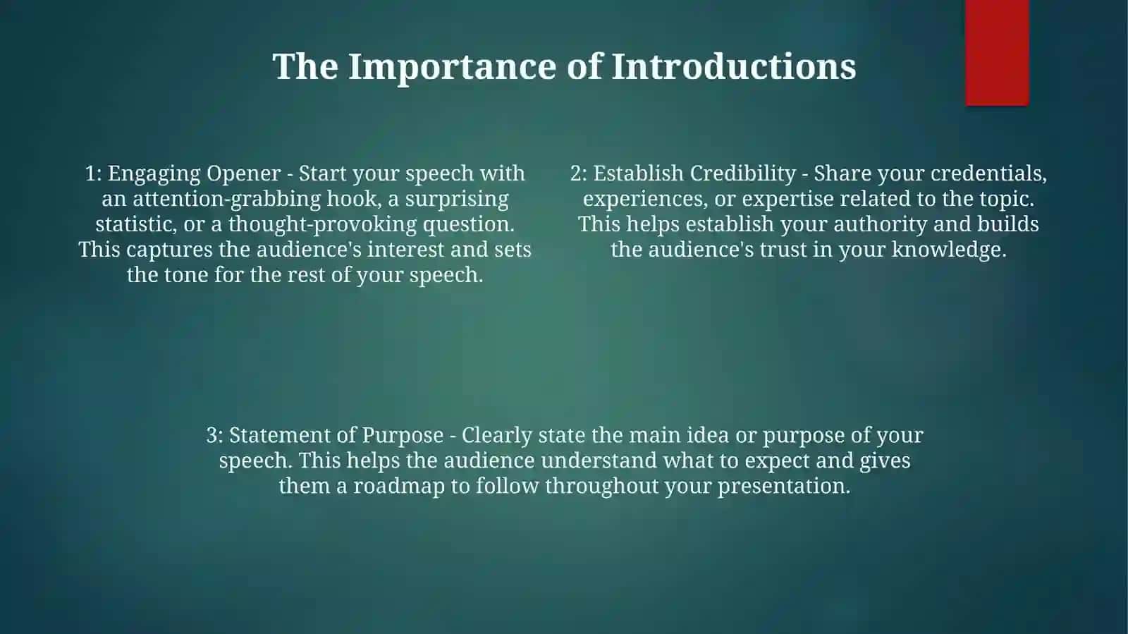 Introductory Speech 3