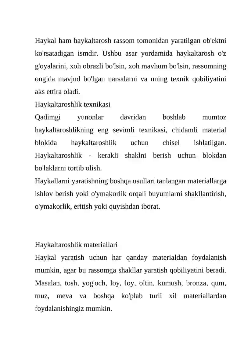 Haykaltaroshlik 3