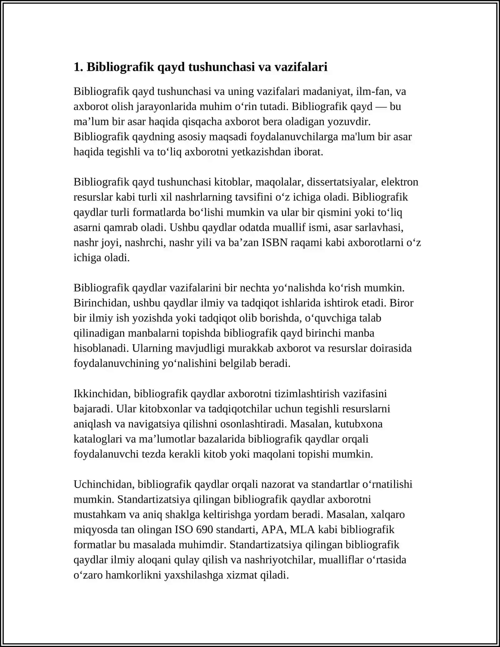 BIBLIOGRAFIK QAYDLAR VA ULARNING STANDARTLARI 3