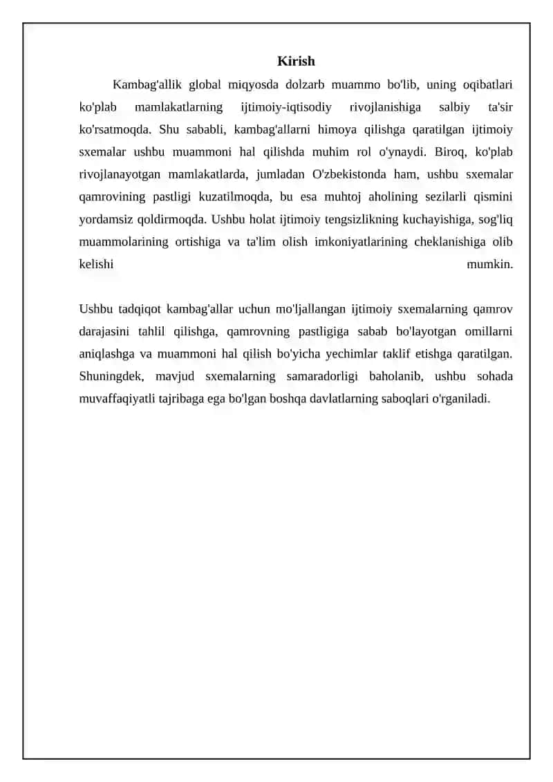 Kam taʼminlanganlarning ijtimoiy sxemalar bilan qamrab qilinmasligi 3