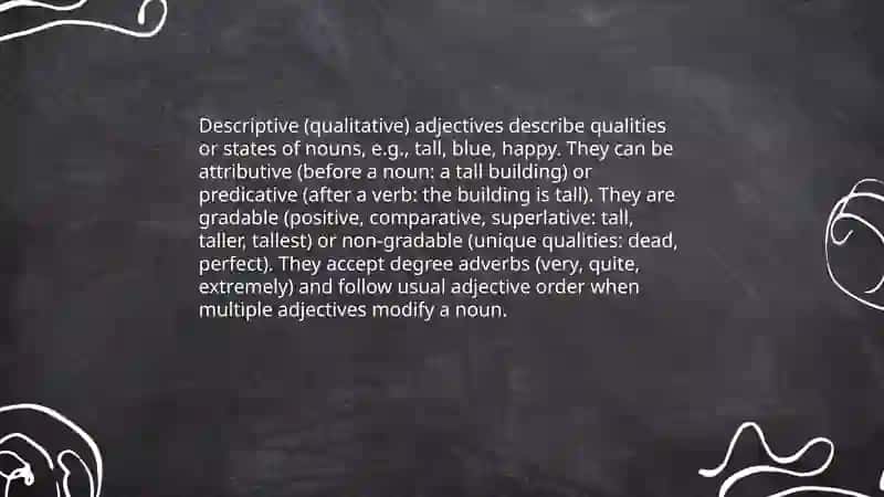 Plan: Descriptive (qualitative) adjectives 3