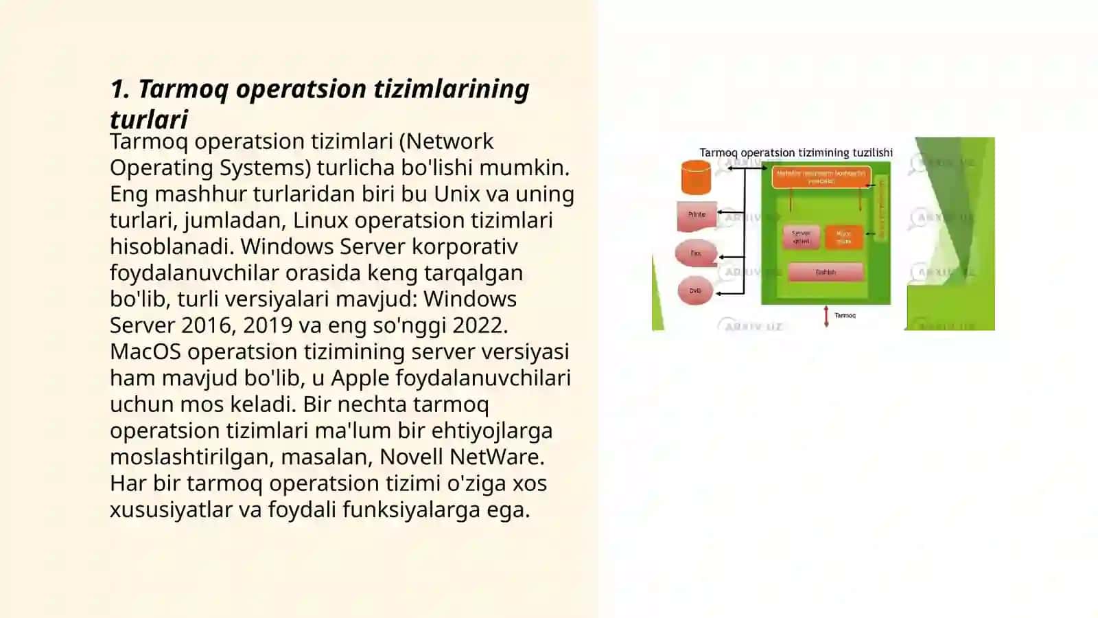 Tarmoq operatsion tizimlari 3