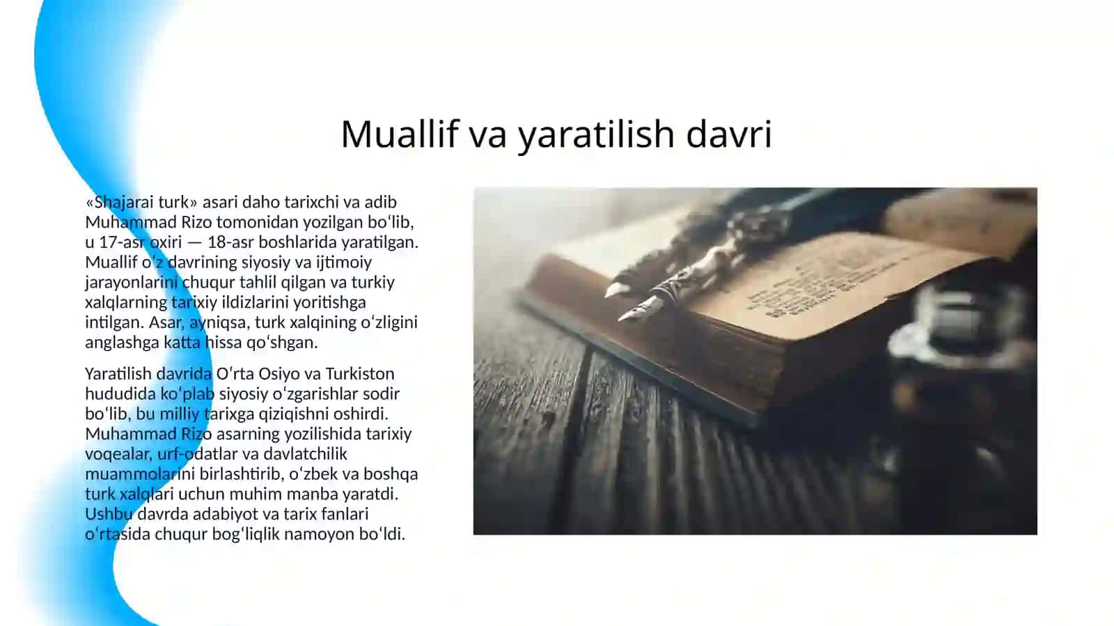 "SHAJARAI TURK" ASARINING ADABIYOT TARIXIDAGI O'RNI 3