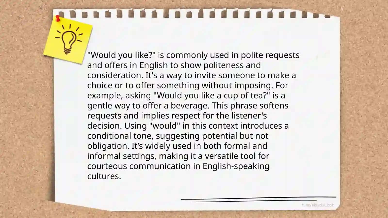 Understanding "Would You Like?" in Polite Requests 3