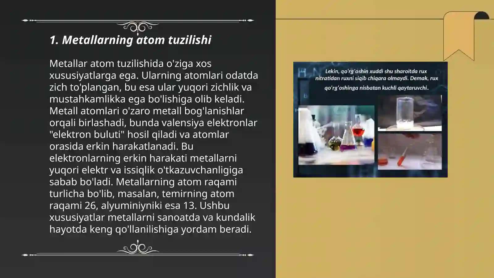 Metallarning kimyoviy xossalari 3