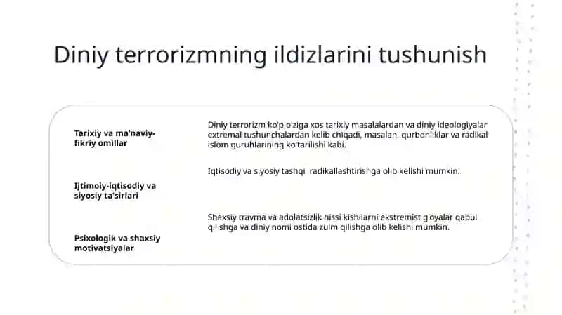 Diniy terorizmga qarshi kurashish 3