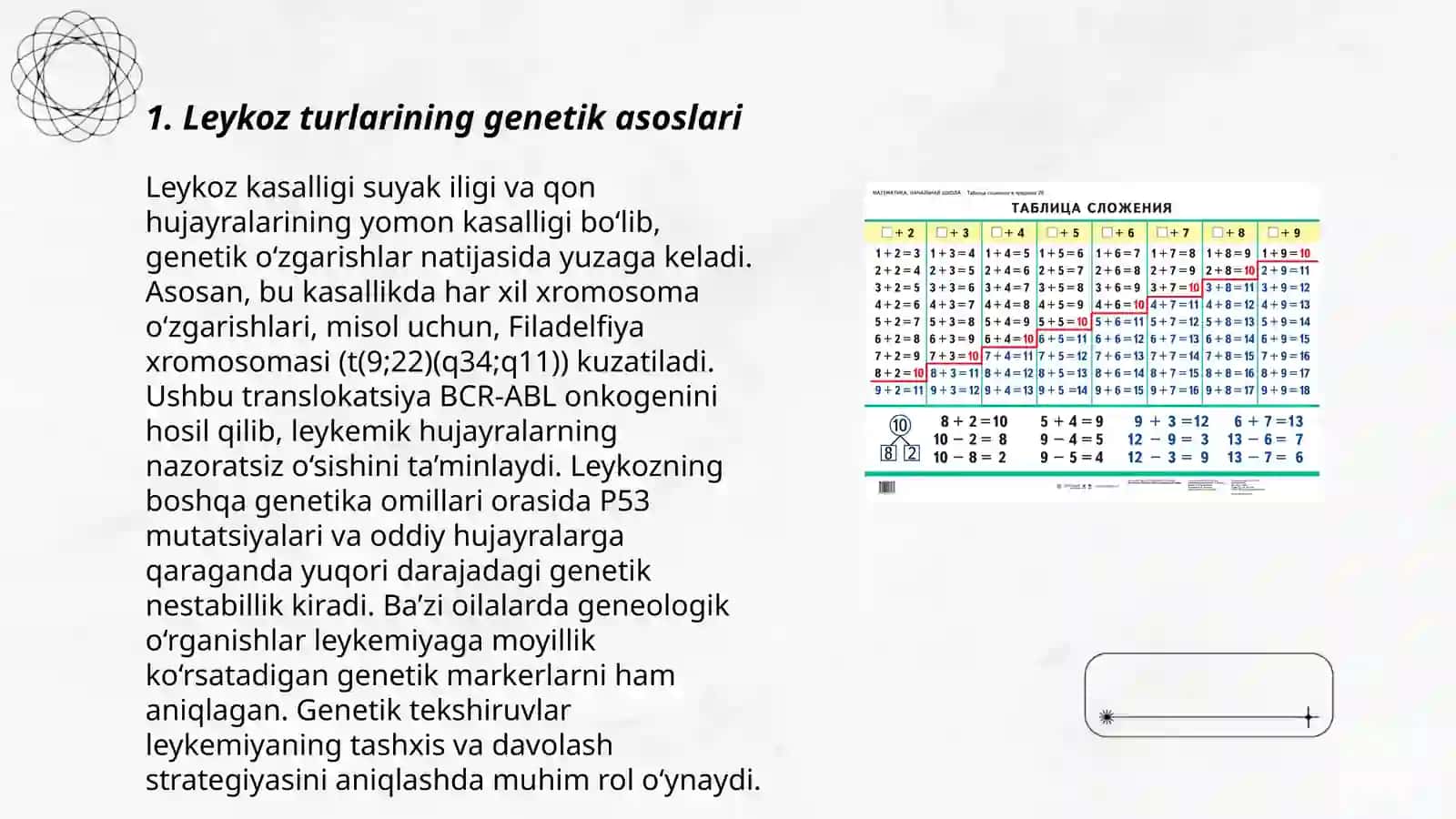 Leykoz uzgarishida xromasomalarning o'rni 3