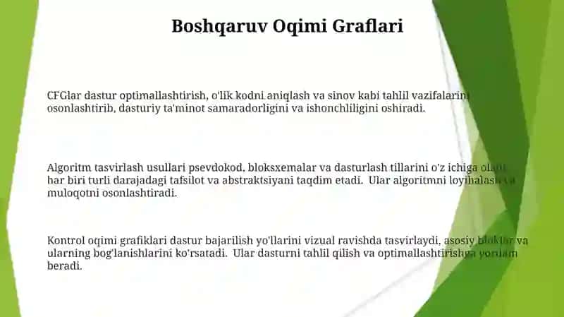 Algoritmning tasvirlash usullari 3