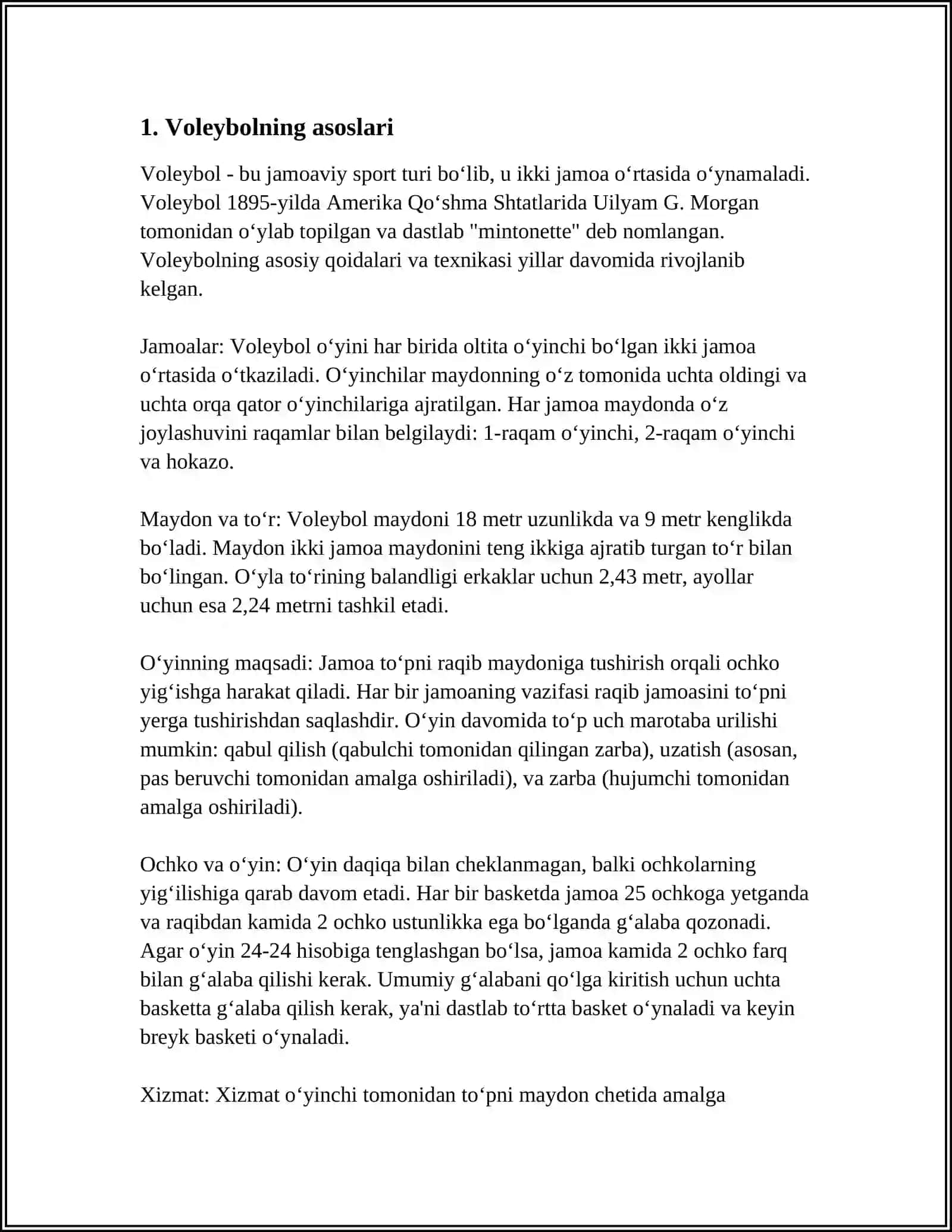 Voleybolning asoslari 3