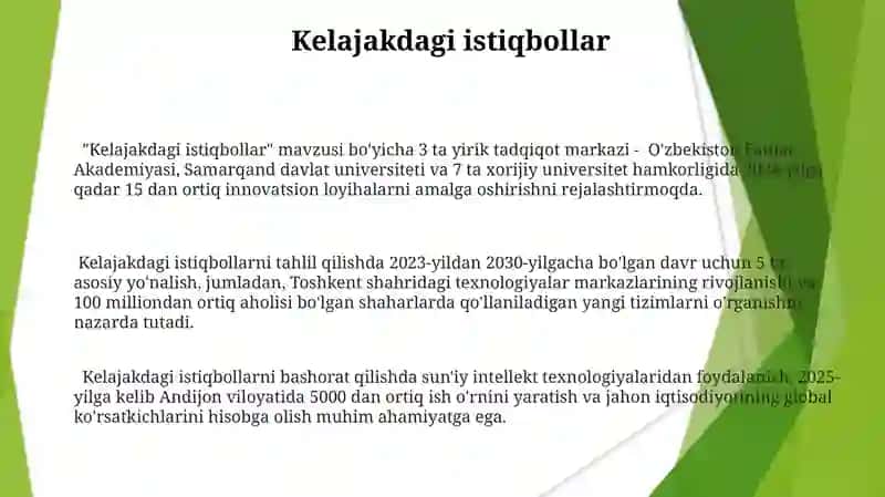 Kelajakdagi istiqbollar 3