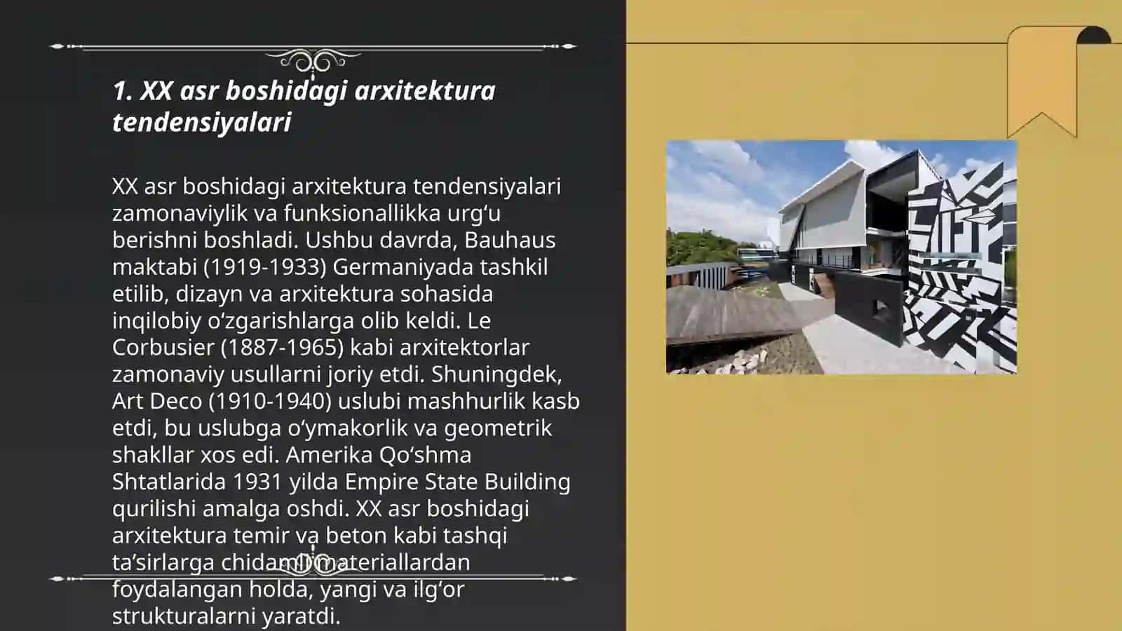 XX asr arxitekturasi modern 3