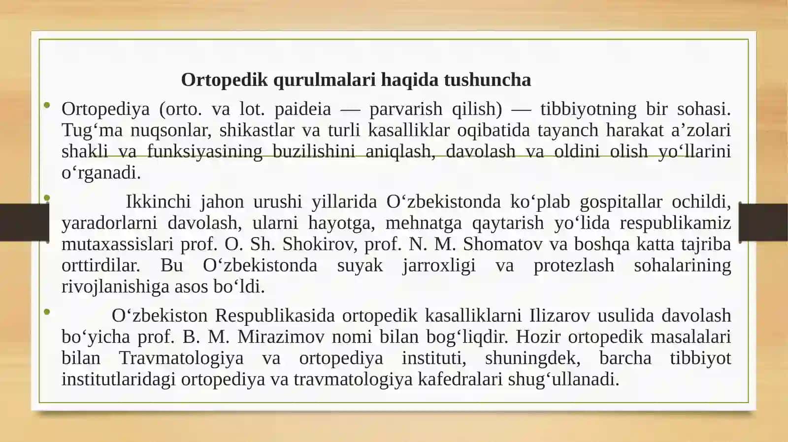 Ortopedik davolash uskunallari 3