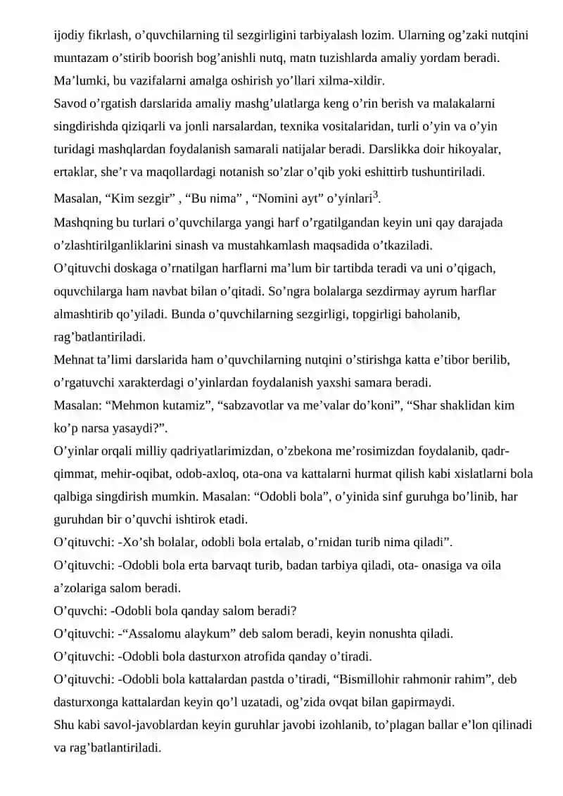 ONA TILI DARSLARIDA O’QUVCHILAR NUTQINI O’STIRISH 3
