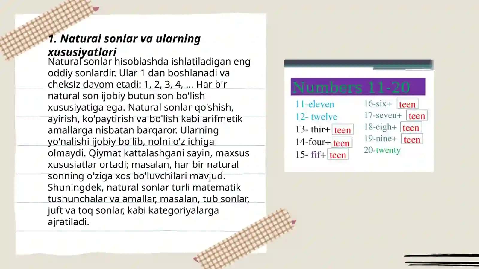 Natural sonni Miqdorlarini ulchash natijasi sifatida qaralishi nazariyasini urganish 3