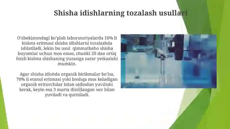 Laboratoriya shisha idishlarini nomlash,yuvish,saqlash va yorliqlash 3