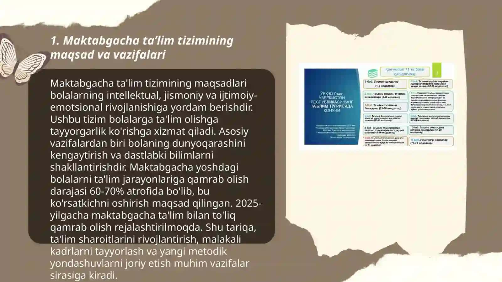 Oʻzbekiston respublikasining maktabgacha taʼlim va tarbiya toʻgʻrisidagi qonuni 3
