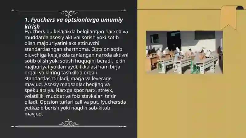 Fyuchers va Optsionlarga Kirish 3