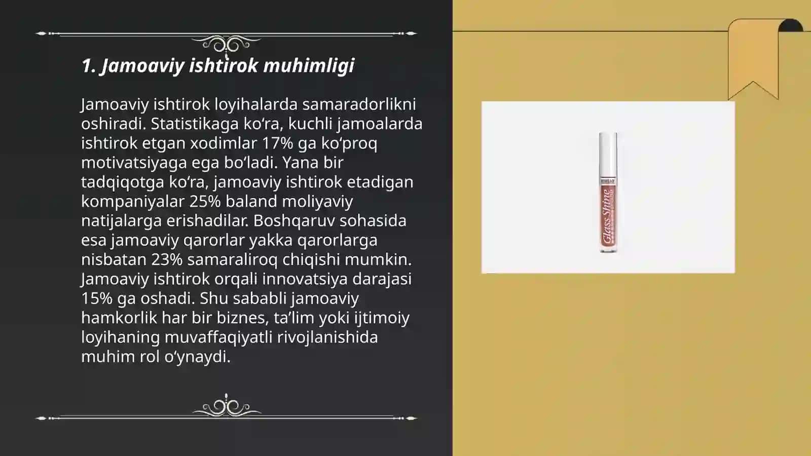 Jamoa shining afzalliklari 3