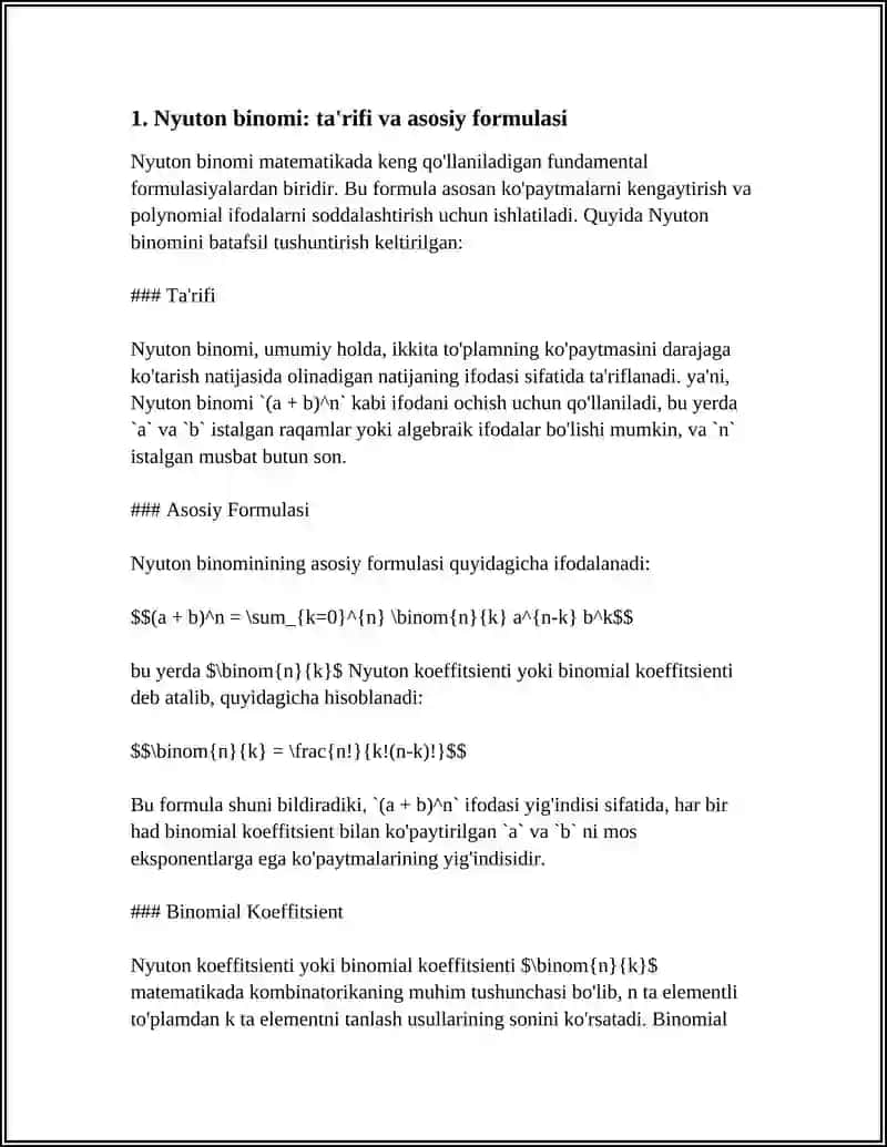 NYUTON BINOMI. PASKAL UCHBURCHAGI 3