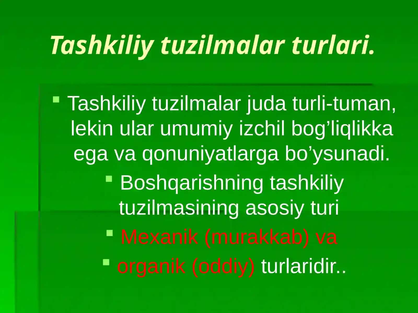 Sanoat korxonasi boshqaruv tuzilishi 3