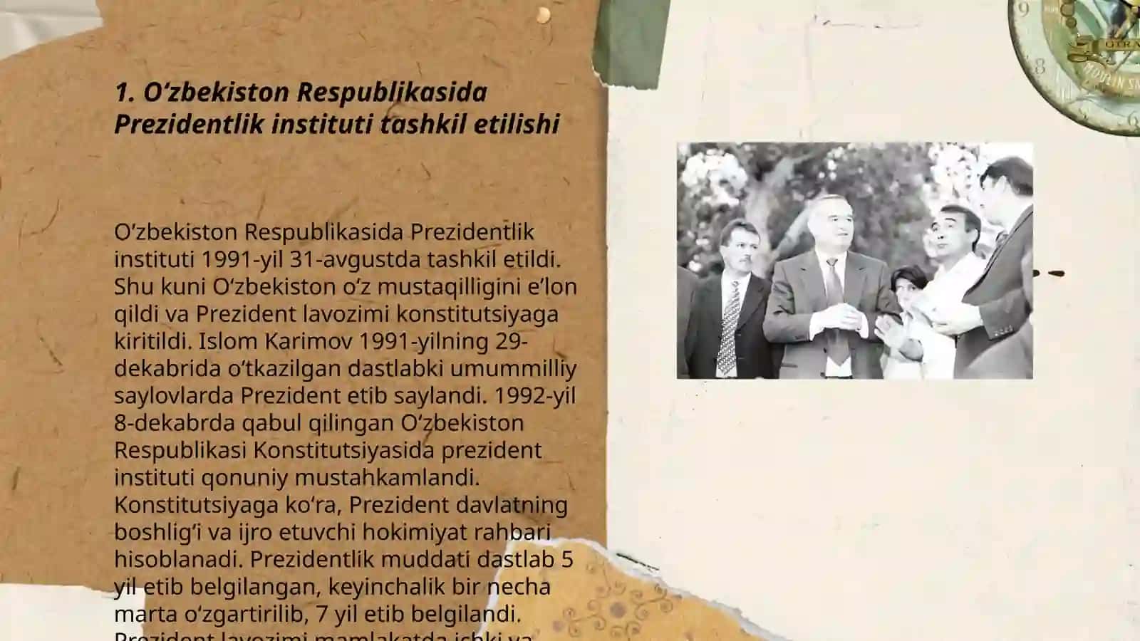 Oʻzbekiston Respublikasida Prezidentlik institutining joriy etilishi 3
