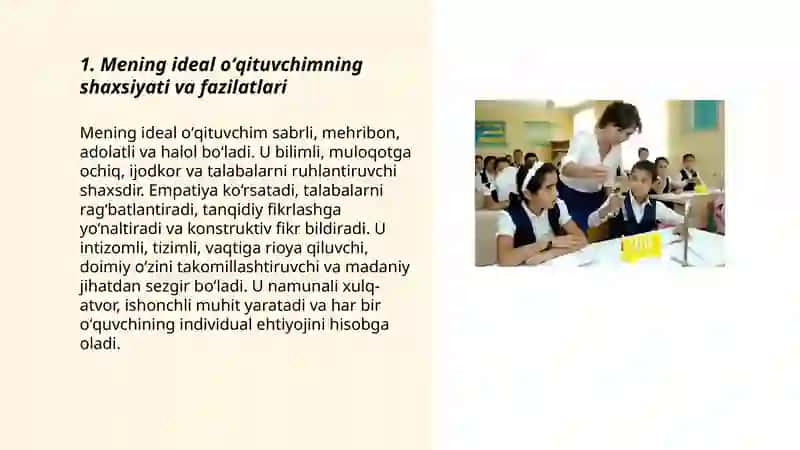 Mening idealimdagi oʻqituvchi 3