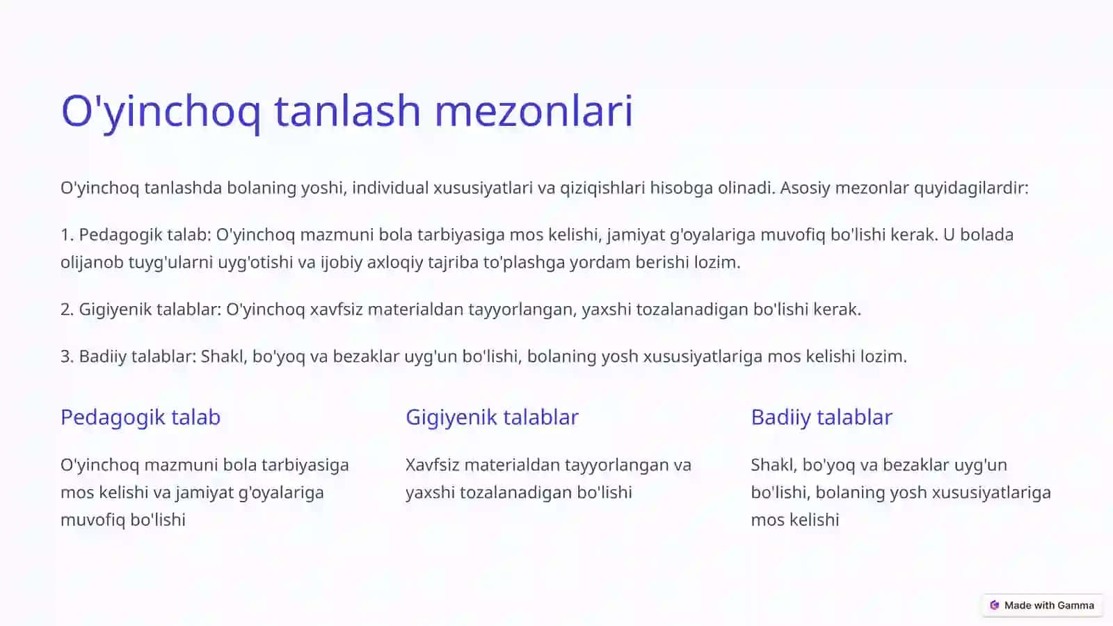 O'yinchoq va predmetlarga qarab hikoya qilishga o'rgatish 3