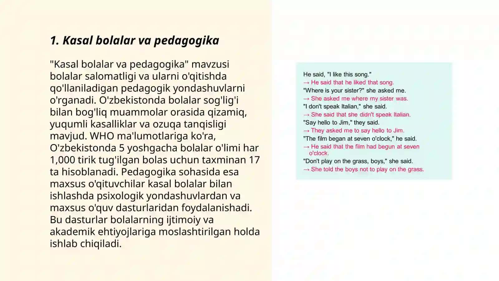 Nima uchun pedagogika oliy oʻquv yurtlarida kasal bolalar ishlaydigan oʻqituvchilarga tibbiyot fanlarini oʻqitish kerak 3