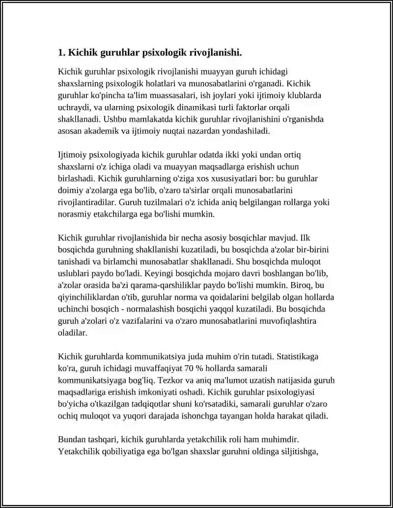 KICHIK GURUHNING PSIXOLOGIK JAMOA SIFATIDA RIVOJLANISHI 3