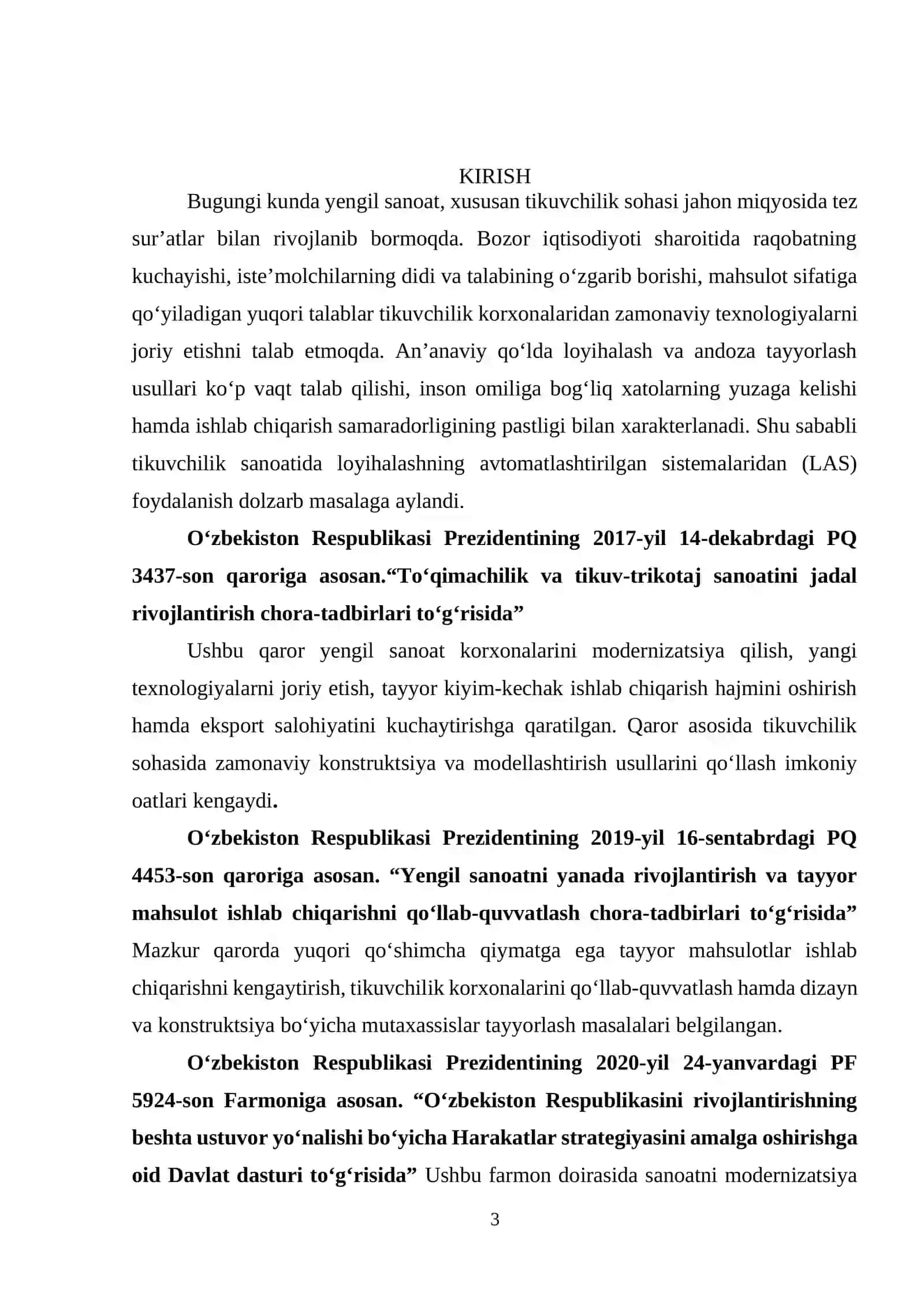 “Tikuv buyumlarini konstruksiyalash va modellashtirishning avto 3