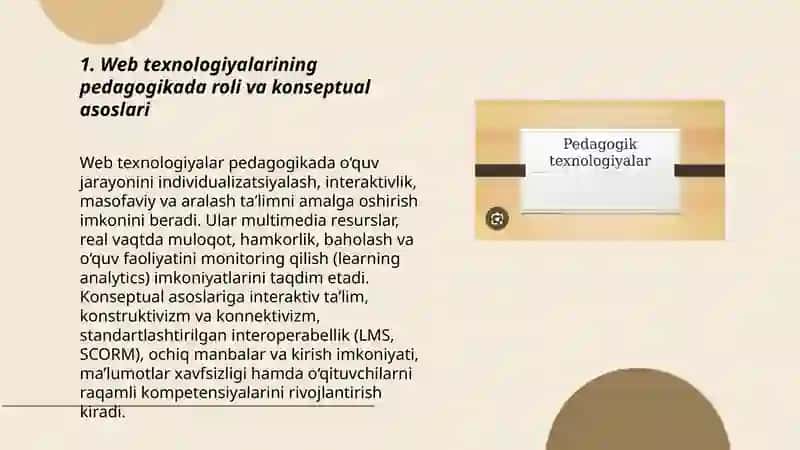 Web Texnologiyalarni Pedagokikada Qollash 3