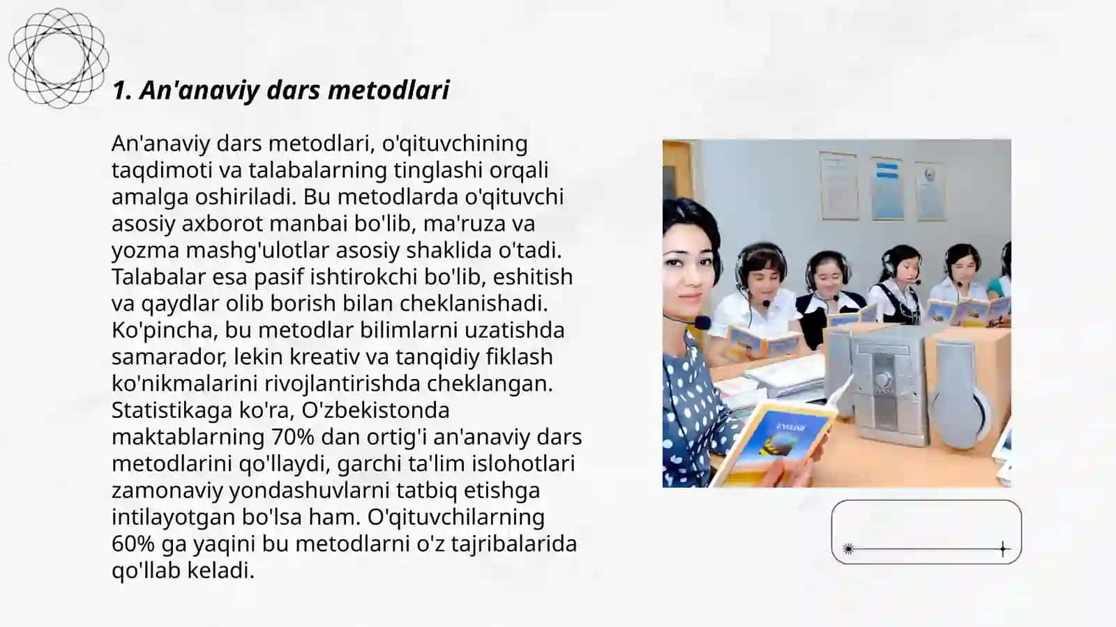 An'anaviy o'qitish texnologiyasi 3