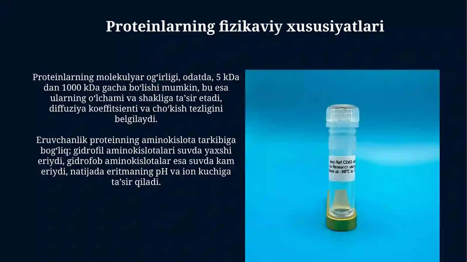 Proteinlarning fizikaviy va kimyoviy xususiyatlari 3