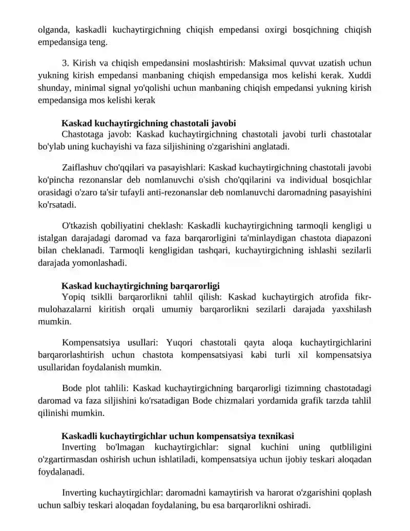 KoʻP Kaskadli Kuchaytirgichlar 3