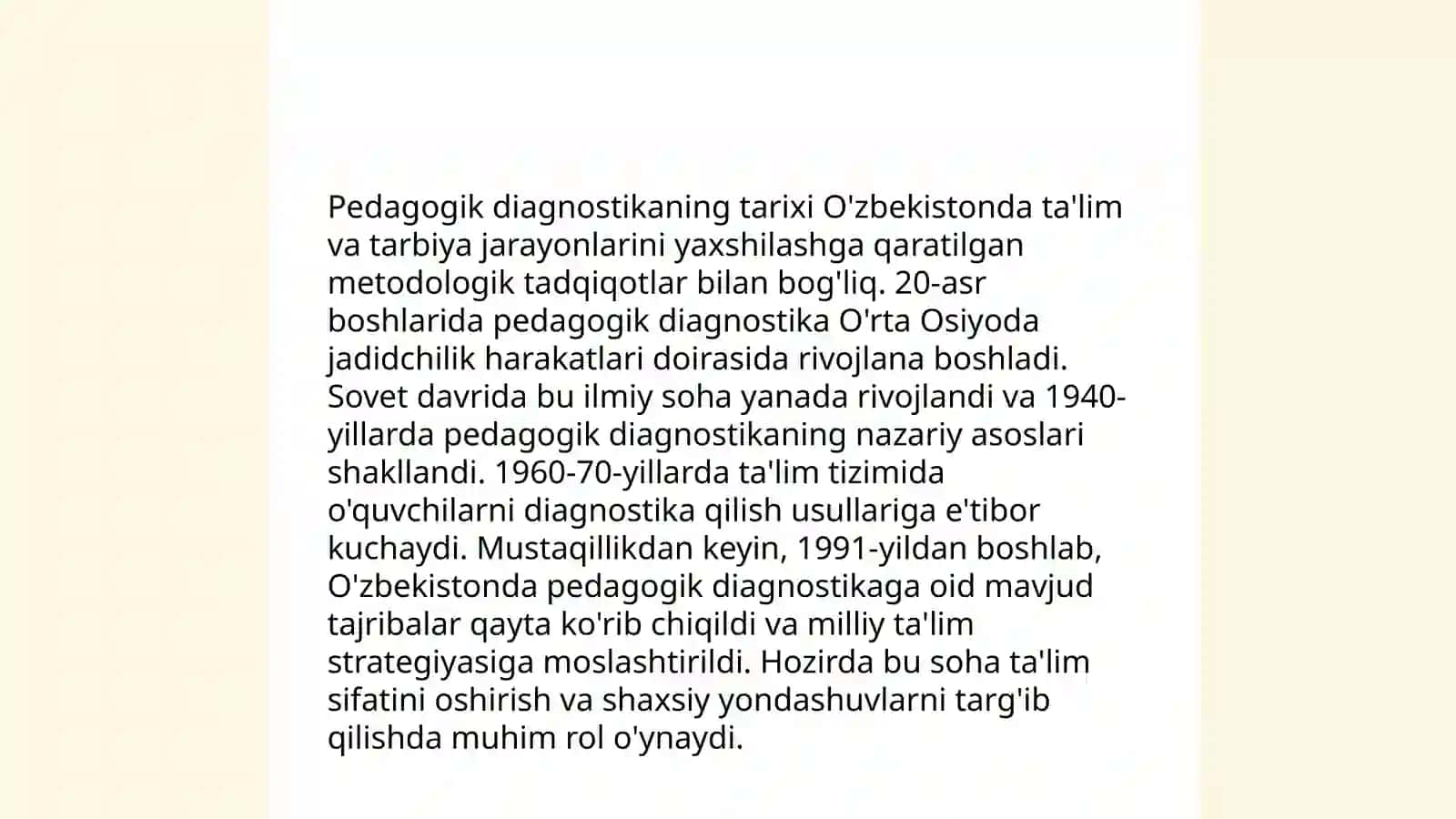 Pedagogik diagnostikaning shaxs rivojlanishidagi 3