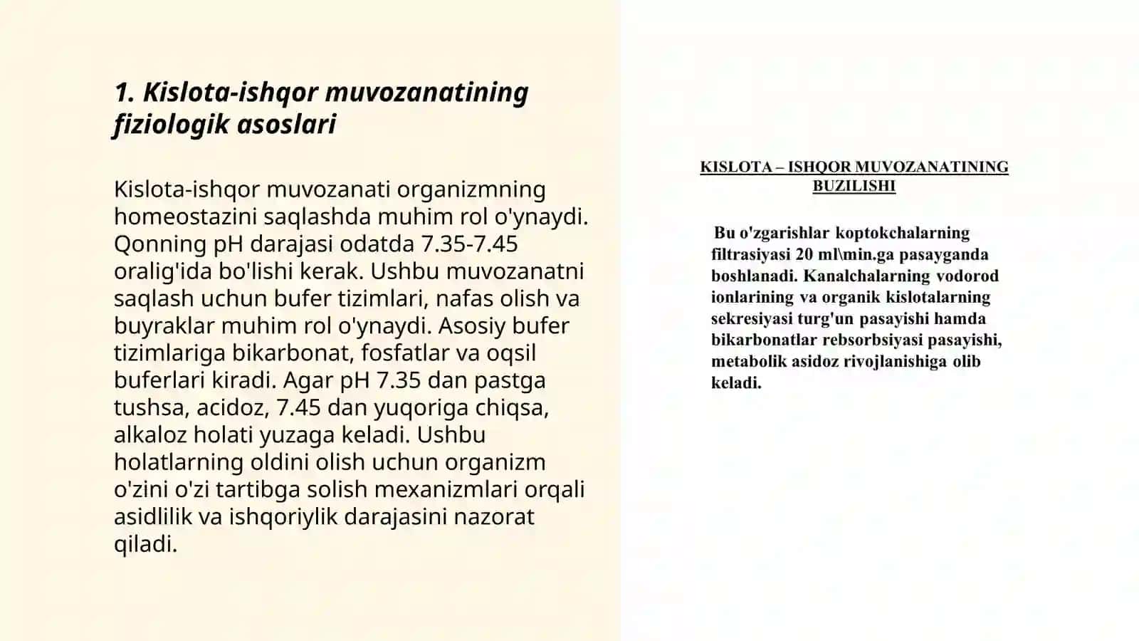 Organizmda kislota-ishqor muvozanati va uning buzilishi 3