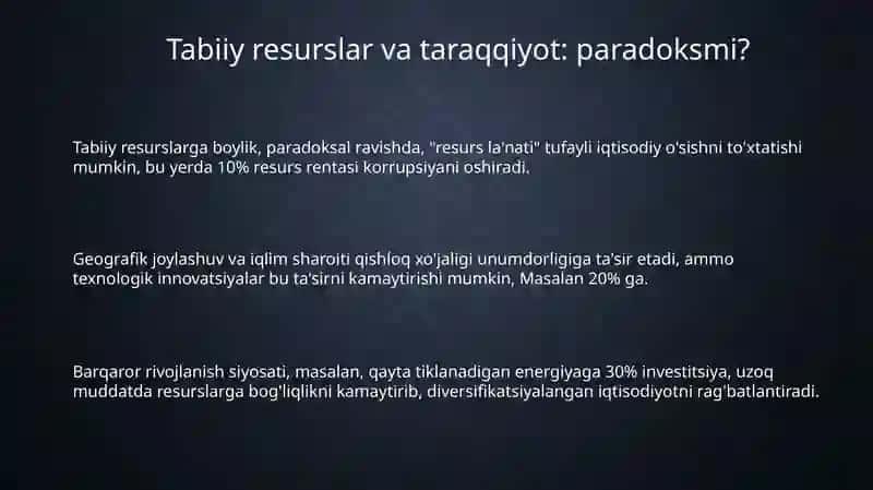 Tabiiy resurslar va taraqqiyot 3