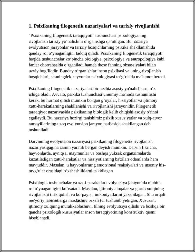PSIXIKANING FILOGENETIK TARAQQIYOTI 3