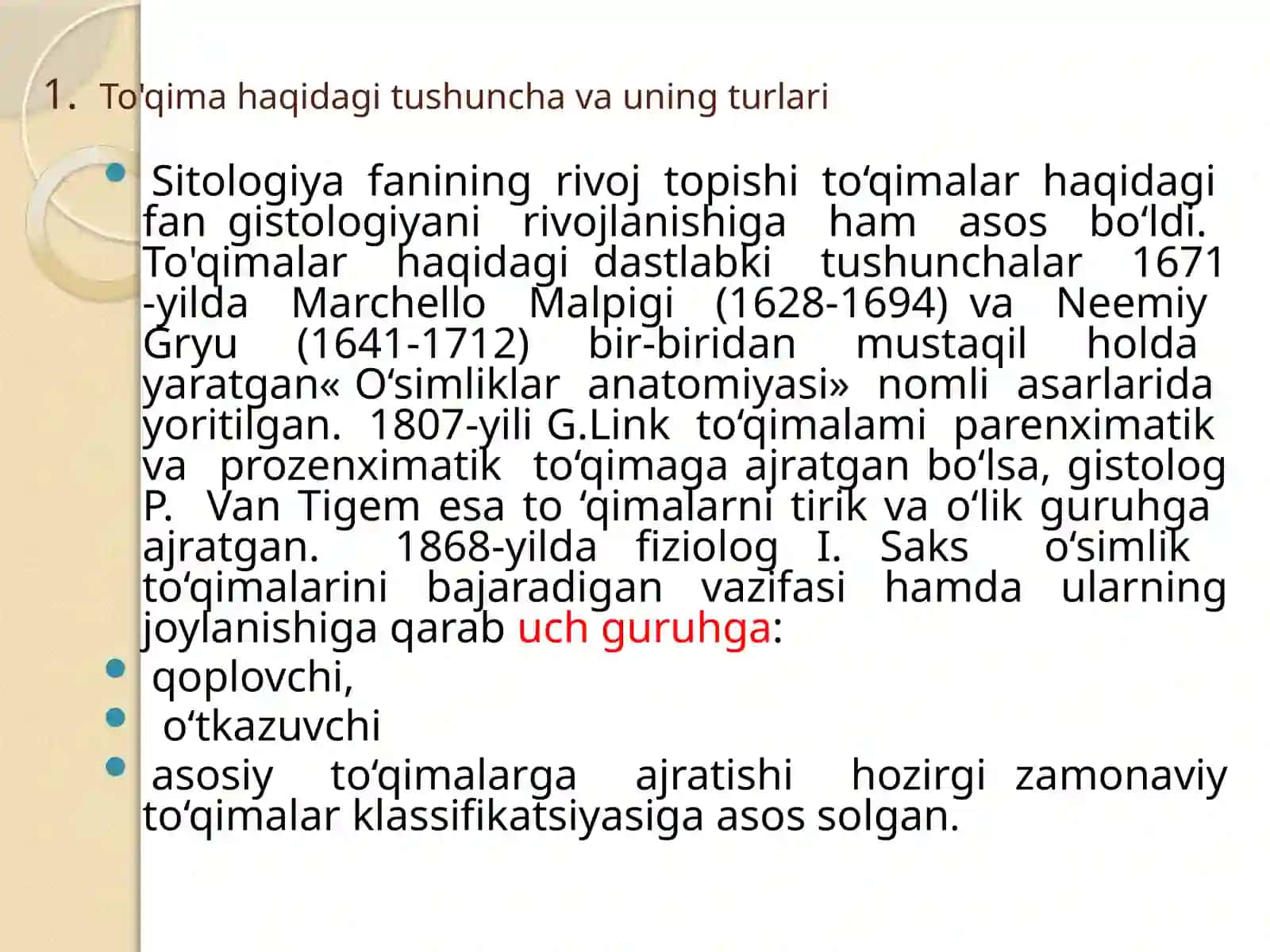 O’simliklar to’qimalari va ularning qishloq xo’jaligidagi ahamiyati 3