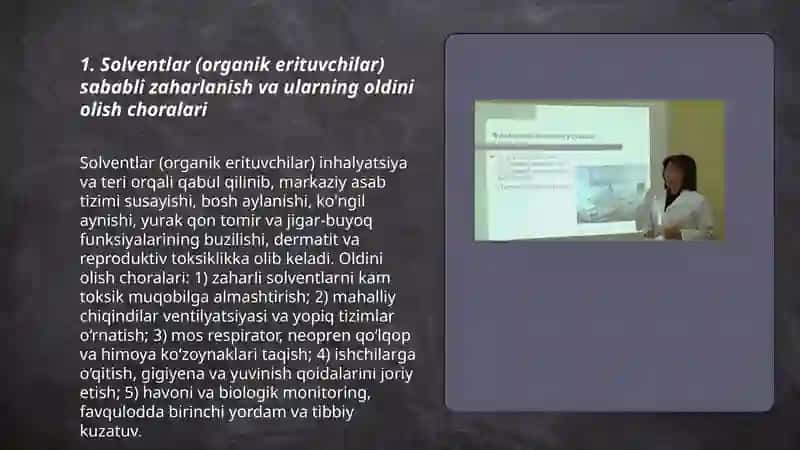 Kimyo-farmasevtika korxonalari ichchilarida uchraydigan kasb kasalliklari va ularni oldini olish choralari 3